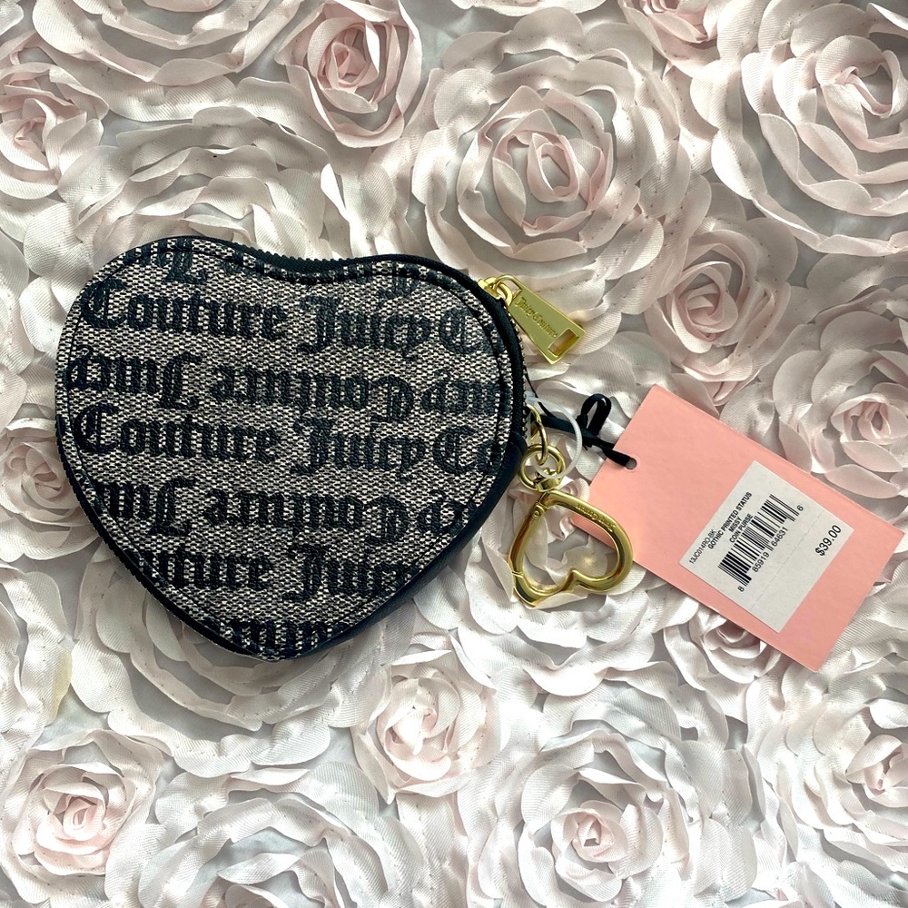 JUICY COUTURE 🦋 Gothic Heart Missy Coin Purse NWT - Picture 3 of 6